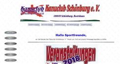 Desktop Screenshot of kanuclub-schoenburg.de