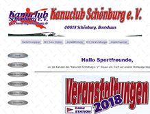 Tablet Screenshot of kanuclub-schoenburg.de